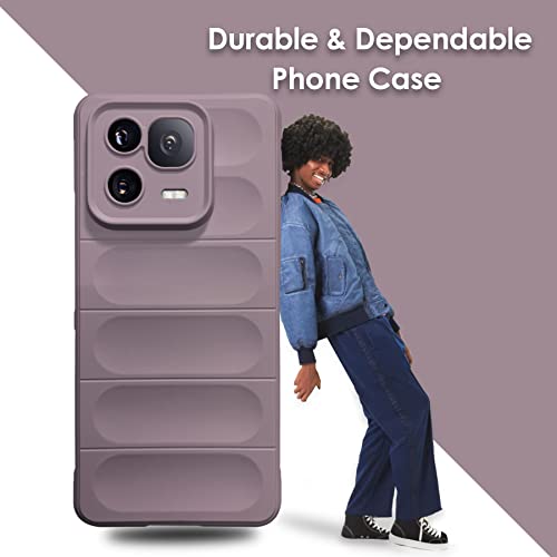 Image of A rtistque Liquid TPU Silicone Matte Shockproof Flexible with Camera Protection Soft Back Cover Case for Xiaomi 13 Pro 5G - Purple