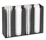DISPENSE-RITE CTCO-4BT Dispense-Rite Countertop or Wall Mount Portion Cup and Lid Organizer, Black