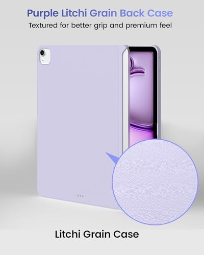Image of typecase Edge+ Keyboard Case for iPad Air 13 inch(M4 /M3 /M2, 2026 /2025 /2024) & iPad Pro 12.9 inch(3 /4 /5 /6th Gen),Ultra-Slim Detachable Case,Portrait &Typing Modes,11-Color Backlight,Magnetic Stand,Light Purple