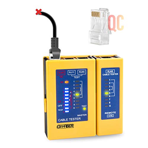 Probador de red RJ45 para optimizar el internet de casa y cables Ethernet de consolas