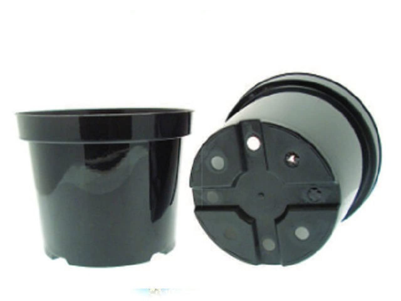UK GROW x 3 Black Plastic plant pot 1L 2L 3L 4L 5L 7L 10L 15L 20L 30L PACK OF 3 Round Perfect for seedlings trees vegetables Outdoor Garden Round Nursery Herb Flower Planters (3 x 30L)