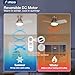 Amico Ceiling Fans with Lights, 30 Inch Low Profile Ceiling Fan with Light and Remote Control, Flush Mount, Reversible, 3CCT, Dimmable, Noiseless, Silver Ceiling Fan for Bedroom, Indoor/Outdoor Use