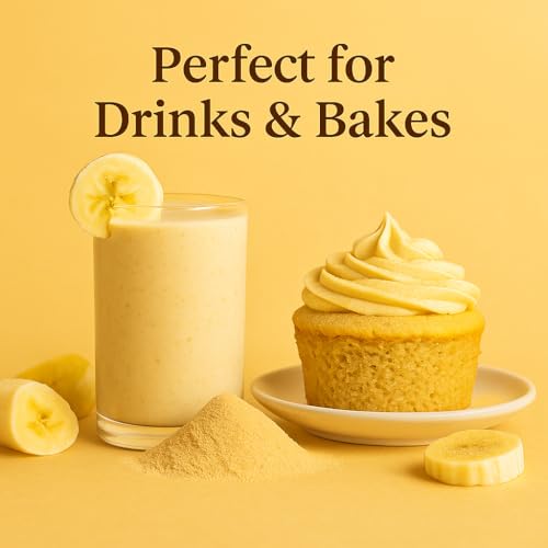 Image of Confect Banana Powder | Pure & Natural Fruit Powder for Smoothies, Baking, Beverages, Juices, Tea & DIY Recipes | Vegan, Gluten-Free, No Added Sugar - 100 Gms