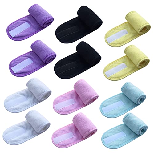 Bandeau spa cheveux absorbant tissu éponge lot de 12 pièces lavables