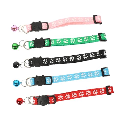 Collar de gato para gatitos pequeños con cascabel regulable juego de 3 2
