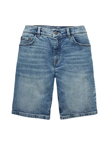 TOM TAILOR Jungen Kinder Jim Fit Jeans Shorts,Blau,128