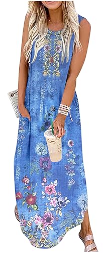 Image of CHUNTIANRAN Maxi Dresses for Women Summer Outfits Boho Beach Long Dresses Casual Sundresses Resort Wear for Women 2026