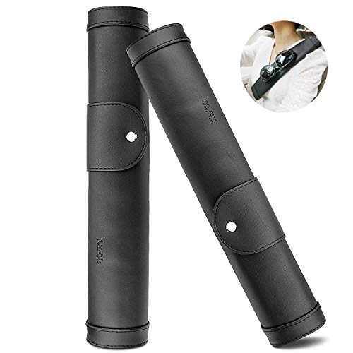 COFIT Rembourrage de Ceinture de Sécurité Allongés, Coussinets Longs de 33cm avec Une Protection Plus Confortable des épaules pour Votre Conduite et Votre Voyage, Lot de 2, Noir
