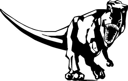 Lightningsigns White T Rex Dinosaur Vinyl Car Van Trailer Sticker,Decal,16V