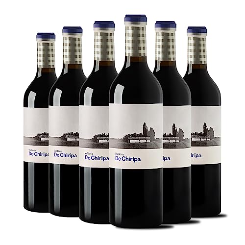 Valderiz de Chiripa 2021 - Vino Tinto Crianza D.O Ribera del Duero - Disfrutarlo en Momentos Especiales - Ideal Combinarlo con Todo tipo de Carnes - Pack 6 Botellas 750ml