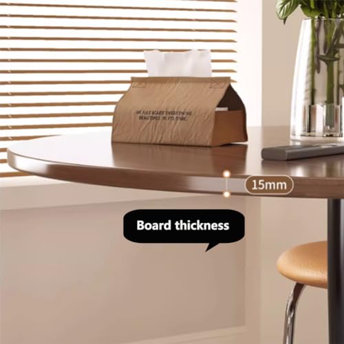 Stylish Round Dining Table for 4-6 Individuals, 50/60/70/80/90cm MDF Top, Compact Kitchen & Living Room Table, Fashionable Leisure Design - Image 5