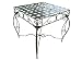 Iron Side Table - Lattice (Black Pewter) (22"H x 20"W x 20"D)