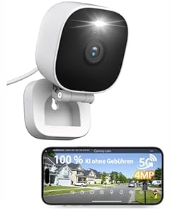 VIMTAG 2,5K/4MP Mini Überwachungskamera Aussen, 5GHz Wlan Kamera Outdoor,Aussenkamera,Farbige Nachtsicht,Tag&Nacht PIR- Bewegungserkennung&7*24H Automatische Aufnahme,2-Wege-Audio,Alexa... Card
