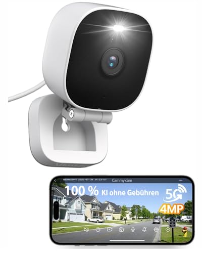 Vimtag Telecamera Esterno, IP66 Impermeabile, 2.5K/4MP Mini Telecamera con Visione Notturna a Colori, Videocamera Sorveglianza Interno WIFI con Rilevamento Movimento, Scheda SD, Compatibile con Alexa