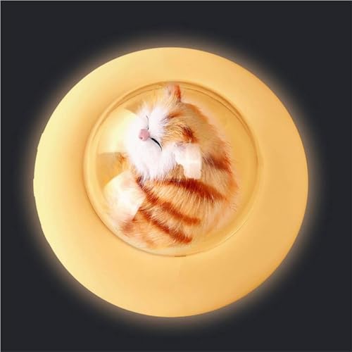 Image of Baby Kids Silicone Night Lamp Light | Cute Night Light Kids Pet Spaceship Bedside Lamp LED Colour Changing Light | Bedroom Table Desk Office Lamp (Dog Design, Pack of 1)