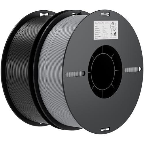 Creality Ender PLA Filament 1,75mm 2 Packs für 3D-Drucker, 2 x 1kg Spule 3D Druck Filament, Maßgenauigkeit +/- 0,03mm, passend für die meisten FDM 3D Drucker, Grau & Schwarz Creality Ender PLA Filament 1,75mm 2 Packs für 3D-Drucker, 2 x 1kg Spule 3D Druck Filament, Maßgenauigkeit +/- 0,03mm, passend für die meisten FDM 3D Drucker, Grau & Schwarz