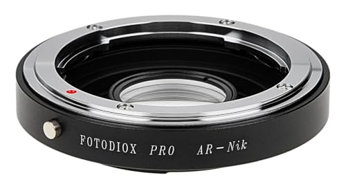 Adaptador de montura de lente Fotodiox Pro para lentes Konica AR a cámaras DSLR con montura Nikon F, negro