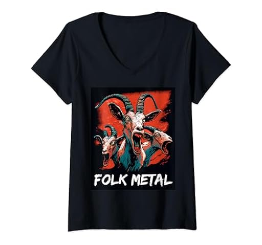 Folk Metal – Heavy Metal Black Metal Doom Metal Death Metal Camiseta Cuello V | Ya disponible en tu tienda friki favorita! En mundofriki.es!