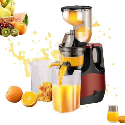Exprimidor Electrico En Frío,licuadora para Verduras Y Frutas,Slow Juicer,Zumo Fresco Y Saludable,800W,80MM Gran Apertura,Alto Contenido De Jugo,Fácil De Limpiar.