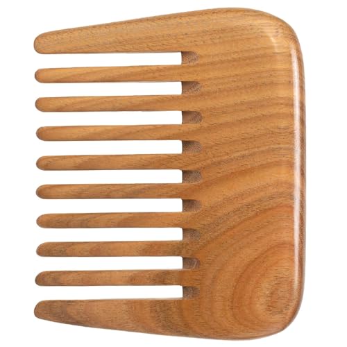 Peine de madera verde para desenredar y masaje miniatura 1