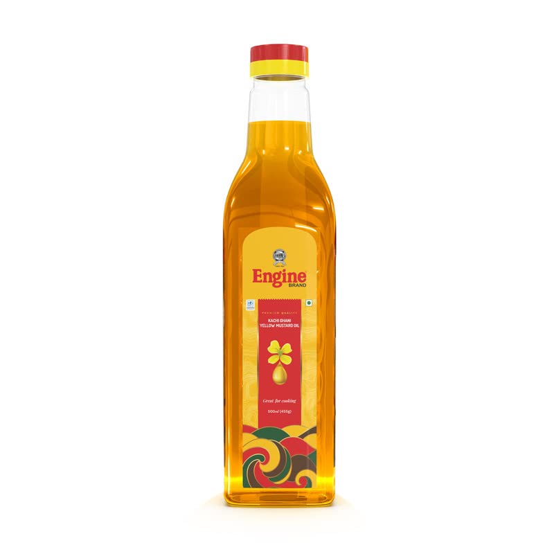 Engine Premium Kachi Ghani Yellow Mustard Oil 500 ML | Healthy Cooking Oil | All Natural | Pack of 1 (B0BHYHP9S2) Amazon Price History, Amazon Price Tracker