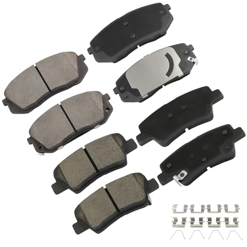 Image of cciyu D1855 & D1813 Front & Rear Ceramic Brake Pads For Hyundai For Kona Electric 2019-2023,For Kia For Forte5 2020-2022,For Kia For Soul EV 2018-2020