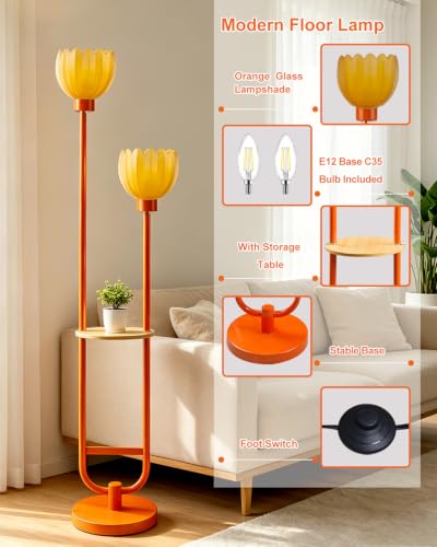 Image of Lightdot Globe Floor Lamp with LED Bulbs Included, Dimmable Floor Lamps,Unique Modern Standing Tall Lamp for Bedroom Living Room /Sofa Beside /Corner Decor-Gold