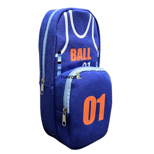 Image of Funfob Soccer Pencil Pouch for School College for Pen Pencil Football Pencil Box Travel or Cosmetic Case | Soccer Blue 01