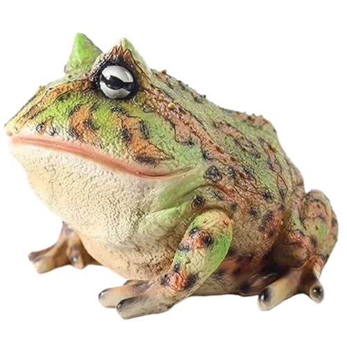 Lamppdcor Realistic Resin Frog Garden Statue, 3.9x2.8x3.2'' Hand-Painted, All-Weather, Versatile Placement, Nature And Outdoors