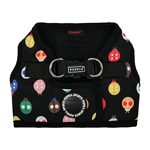 Puppia Lady Beetle Step-in Vest Dog Harness No Choke No Pull Walking Training for Small and Medium Dog - Black - M - Image 2