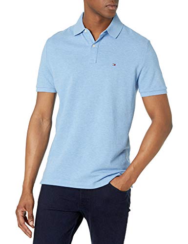 Image of Tommy Hilfiger Mens Short Sleeve Cotton Pique Polo Shirt in Regular Fit