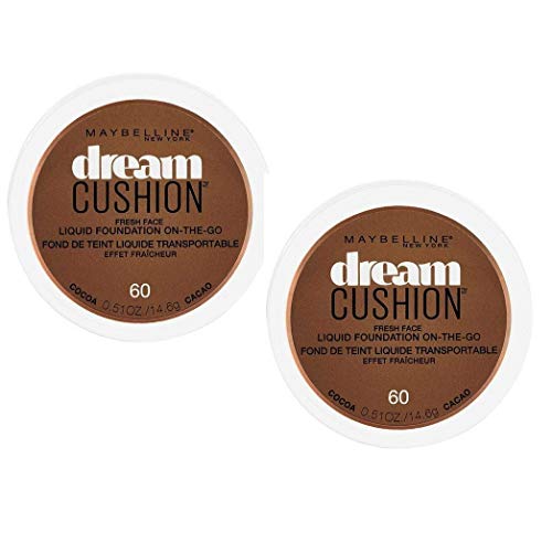Pack of 2 Maybelline New York Dream Cushion Fresh Face Liquid Foundation, Cocoa (60)