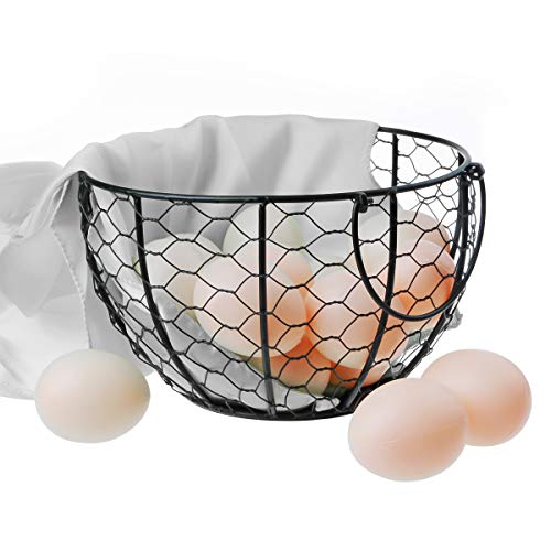 Kitchen Storage Metal Wire Egg Basket Farm Chicken Cover Egg Holder/Organizer Case/Container