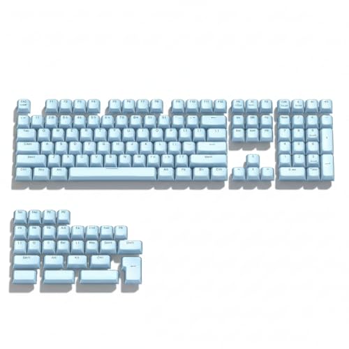 Teclas PBT perfil OEM translúcidas para teclados mecánicos del 60 al 100% en color azul
