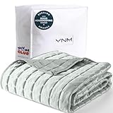 YnM Cooling Weighted Blanket for Adults, 15lbs Heavy Bed Throw Comforter with 100% PE Fabric, Ideal for Hot Sleepers or Summer Days(60x80 Inches for Queen/King Bed, 15 Pounds, Green)
