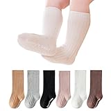 Zumou - Calcetines altos hasta la rodilla antideslizantes para niños y niñas, 1-3 Años