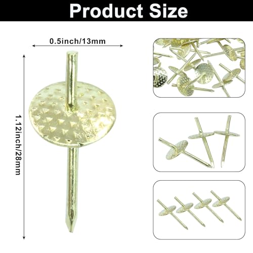 Image of Waziaqoc Picture Hangers for Drywall, 60Pcs, Golden | One Step Hangers, 20lbs Capacity, Nails Iron Alloy, For Wooden Clock, Mirror, Photo Frame