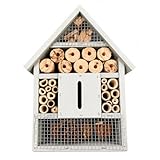 Insektenhotel - Farbe Mint 22x9x29 cm - Perfektes Bienen- und Schmetterlingshaus für Ihren Garten | Wetterfest, Kinderfreundlich & Ideal für Wildbienen und Marienkäfer