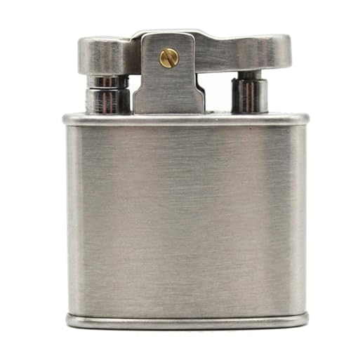 Encendedor metálico kerosene vintage plata suave miniatura 1