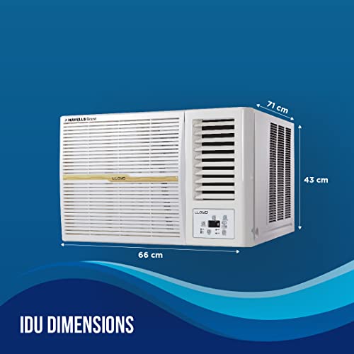 Image of Lloyd 1.5 Ton 4 Star Fixed Speed Window AC (Copper, White with Golden Deco Strip, GLW18C4YWGEW)