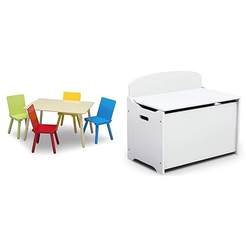 Delta Children Kids Table and Chair Set (4 Chairs Included),
