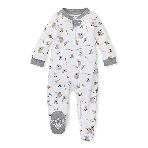 Image of Burt's Bees Baby unisex-baby Sleep & Play, Organic One-piece Romper-jumpsuit Pj, Zip Front Footed Pajama
