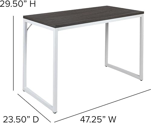 Miniatura 57 de Flash Furniture escritorio para computadora Nogal rústico,Negro,Blanco,Arce,Mahogany,Gris (rustic gray),Nogal,https://www.amazon.com/dp/undefined