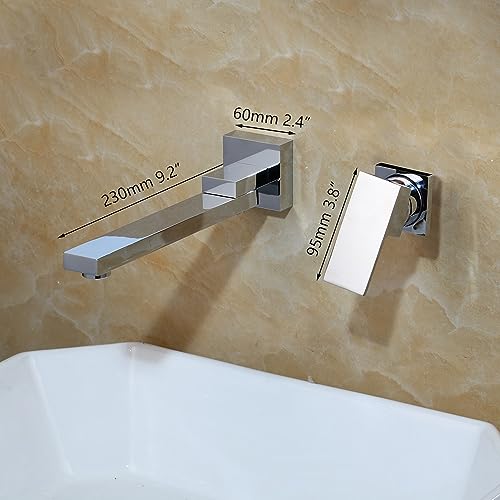Robinet de lavabo mural pivotant pour éviter les éclaboussures - 3