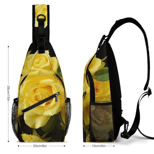 Bolso cruzado mochila casual para senderismo en amarillo miniatura 2