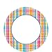 AmscanBright Border Party Plates, 8.5