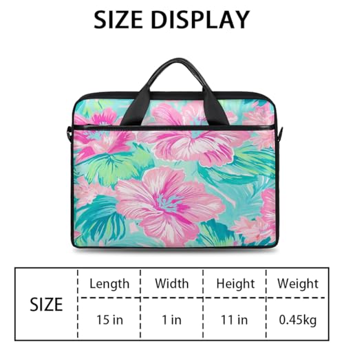 Bolso para portátil flor hibisco 15 pulgadas slim miniatura 2