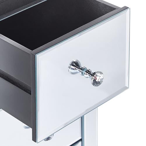 Modern Glam 3 Drawer Chest Sideboard Mirrored Living Room Bedroom Lorris - Image 8