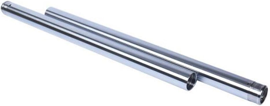 Motorcycle Front Suspension Inner Fork Pipes 1 Pair Replacement for Honda VT750 SHADOW SPIRIT 2001-2007 Chrome 41mm Extended Fork Tubes, silver