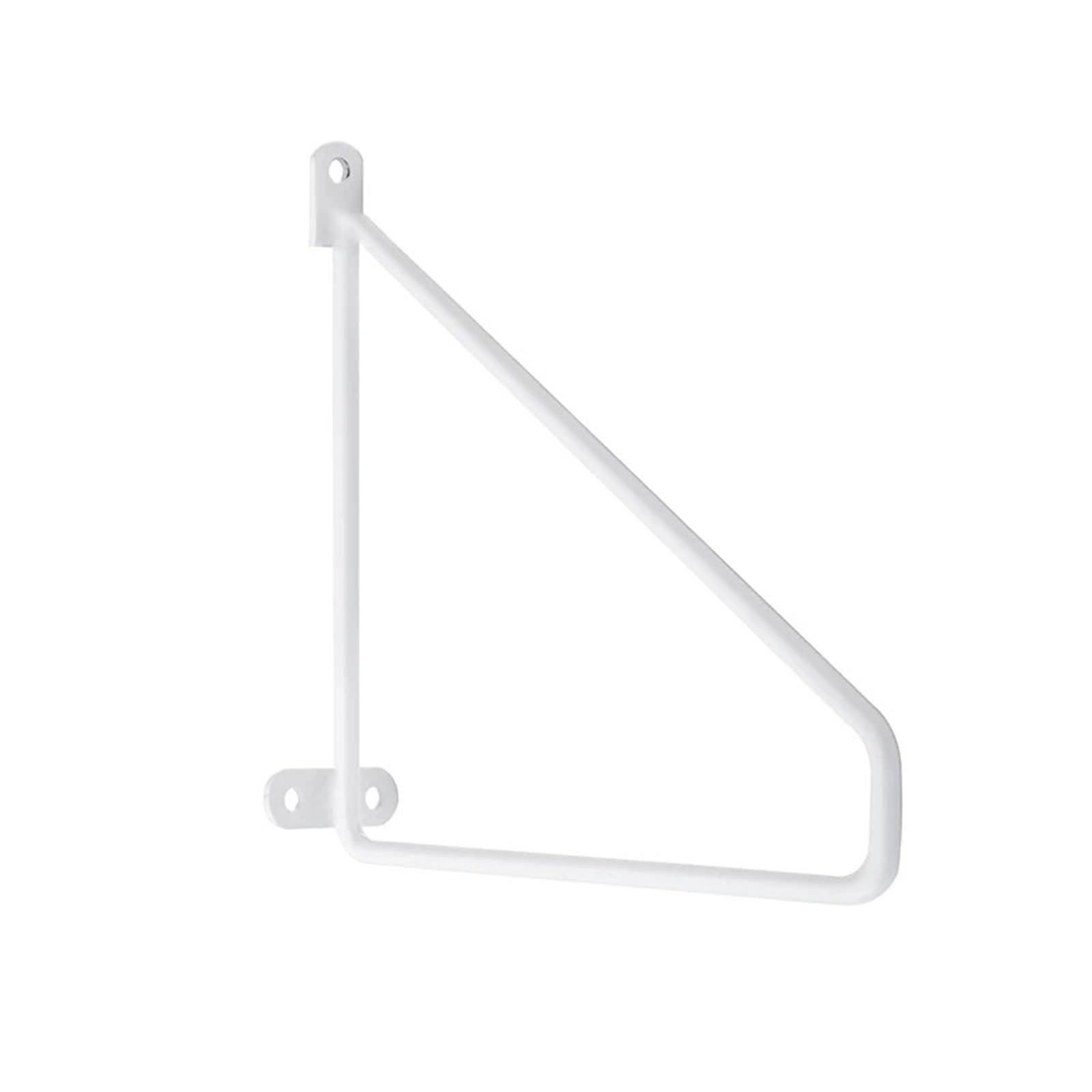Wajjwi White 2Pcs Triangle Bracket Gold Layer Plate Holder Multifunctional Wall Mounted Partition Shelf Fixed Support Hardware For Living Room(,15Cm)